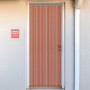 Cortina de cintas exterior para puerta Barcelona opaco rojo cristal