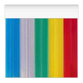 Cortina de cinta exterior estriada transparente para puerta a medida