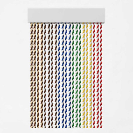 Cortina cordón rizado antimoscas a medida modelo Rubi