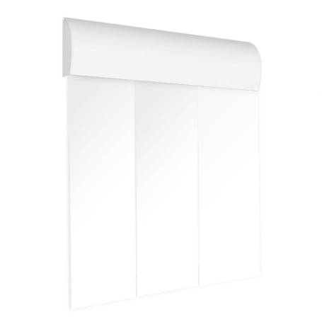 Cortina exterior cinta ancha de pvc blanco opaco de alta resistencia a medida