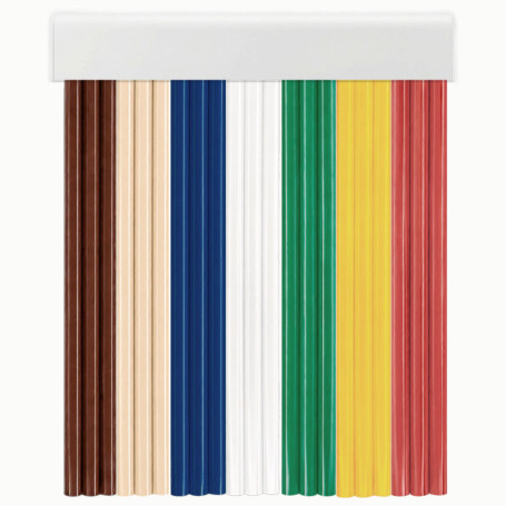 Cortina cinta exterior para puertas PVC antimoscas 3 cañas