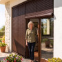 Persiana alicantina plastico pvc exterior a medida nogal