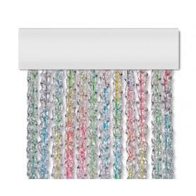 Cortina exterior para puertas PVC antimoscas blanco a medida OPORTO