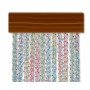 Cortina exterior para puertas PVC antimoscas imitacion madera oscura medida OPORTO