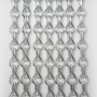 1 Caja-bolsa  cadena cortina de aluminio color plata brillo