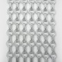 1 Caja-bolsa  cadena cortina de aluminio color plata mate
