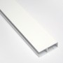 Blanco Montante aluminio N2 para cortinas de línea sencilla de cintas