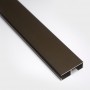 Bronce Montante aluminio N2 para cortinas de línea sencilla de cintas